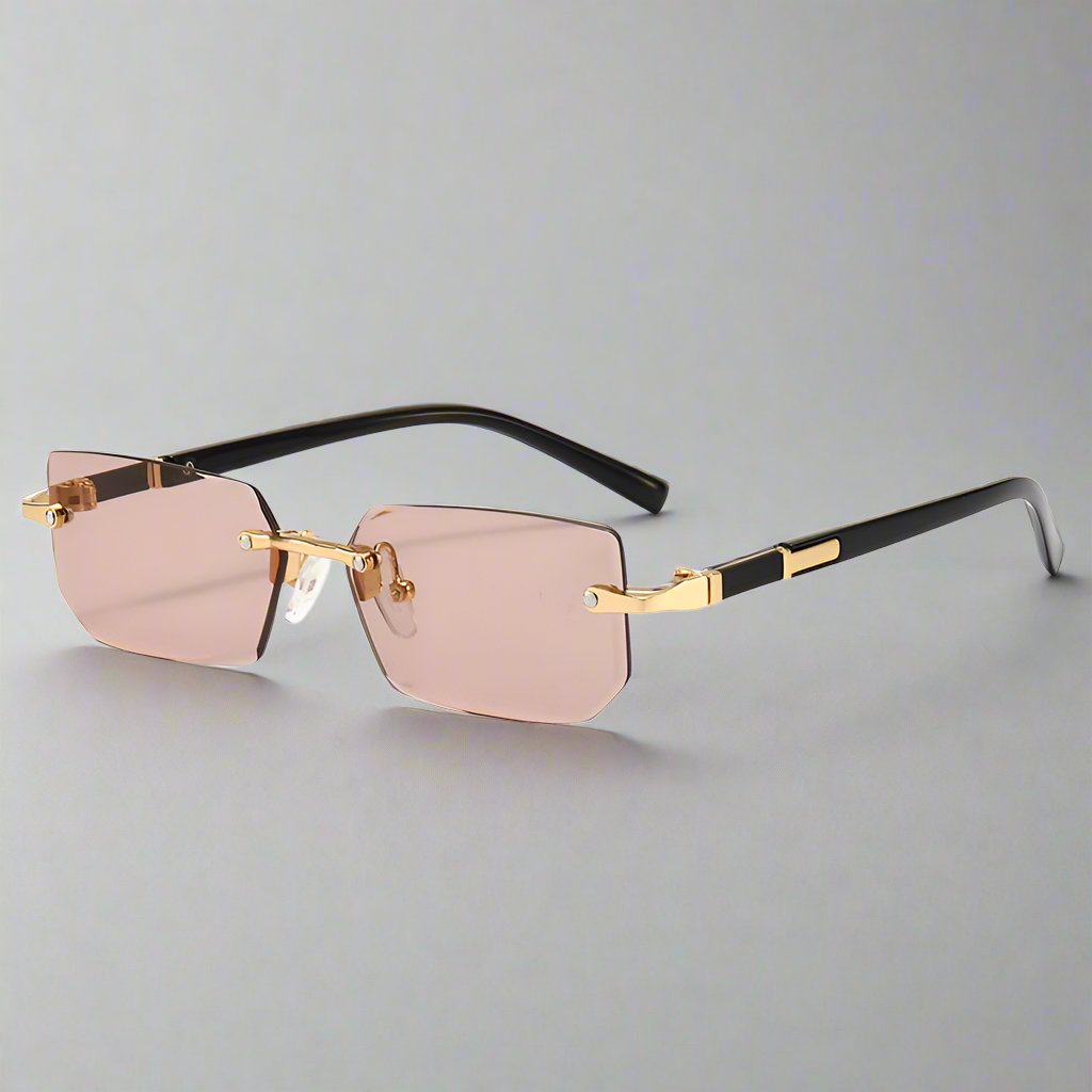 Square Rimless Vintage Sunglasses