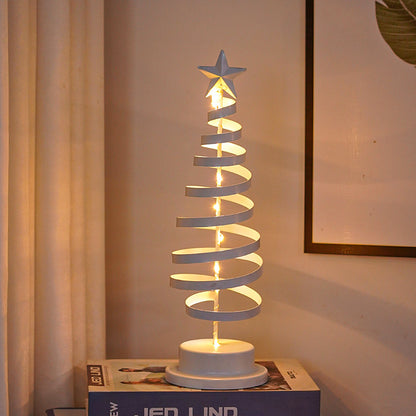 LED Spiral Christmas Tree Table Lamp