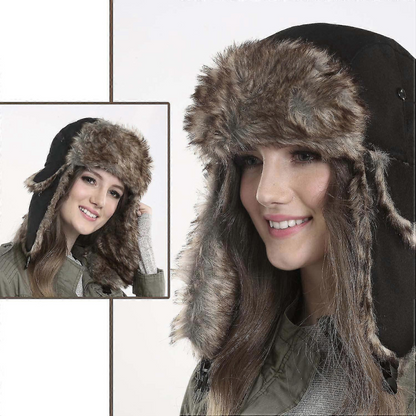 Unisex Faux Fur Aviator Winter Hat