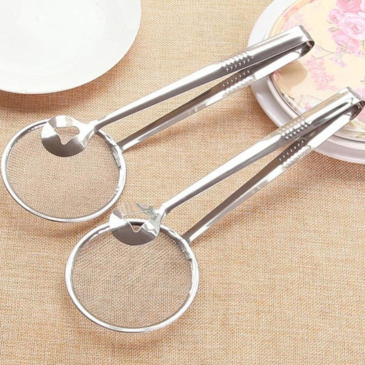 Stainless Steel Kitchen Strainer Tongs