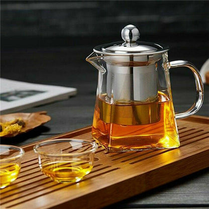 Heat-Resistant Glass Teapot with Infuser