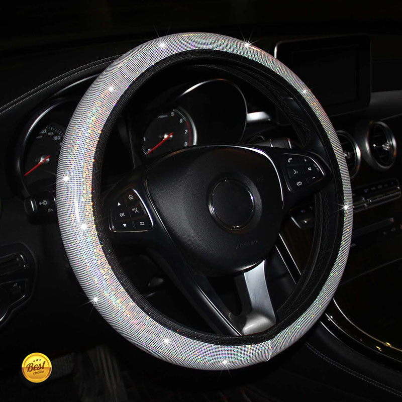 Sparkling Diamond Steering Wheel Cover