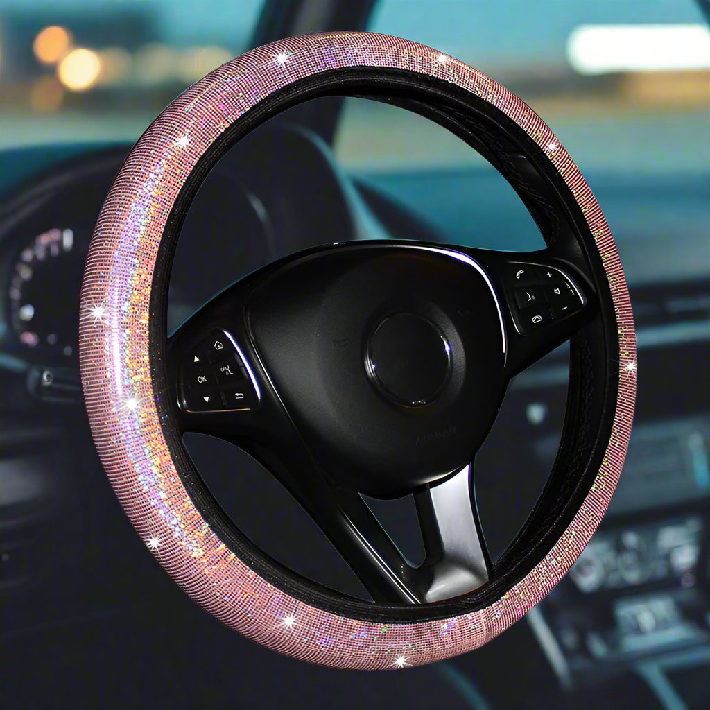 Sparkling Diamond Steering Wheel Cover