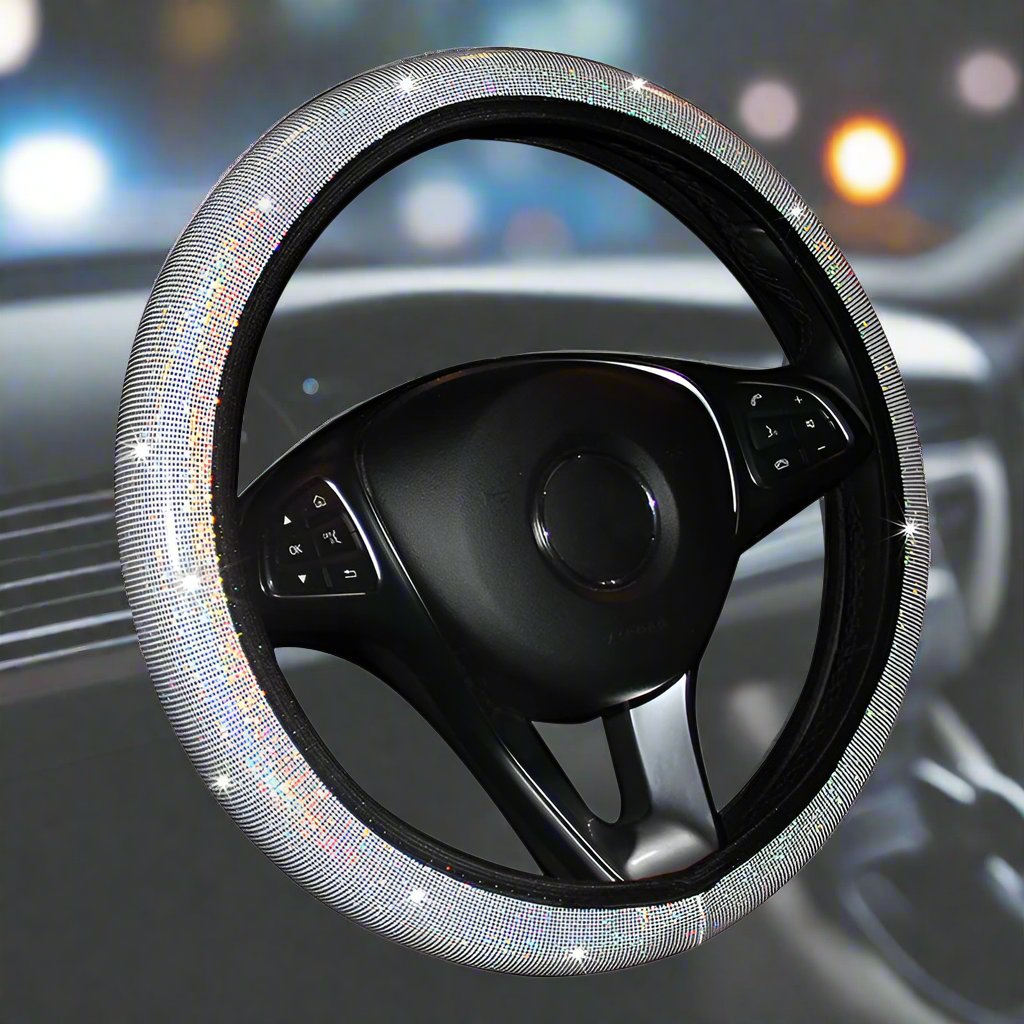 Sparkling Diamond Steering Wheel Cover