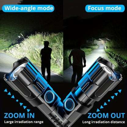 USB Rechargeable Zoom LED Flashlight