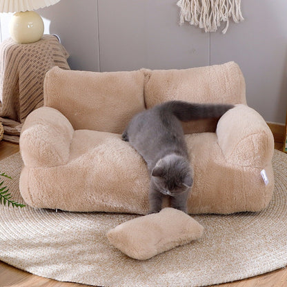 Plush Winter Pet Sofa Bed