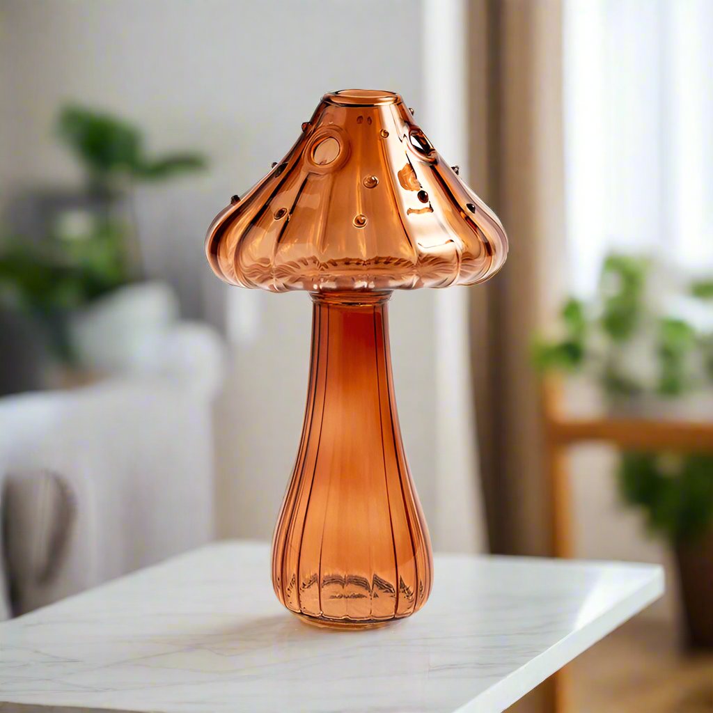 Nordic Mushroom Glass Vase