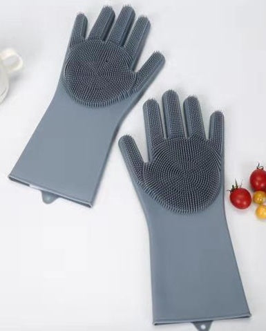 Silicone Dishwashing and Pet Grooming Gloves