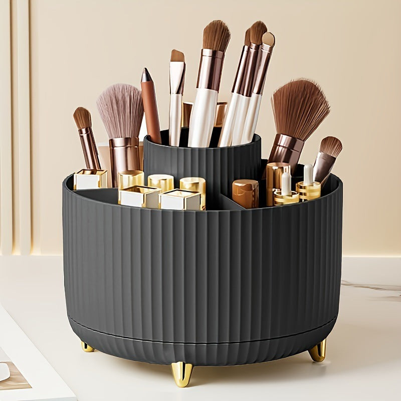 360° Rotating Makeup Brush Organizer