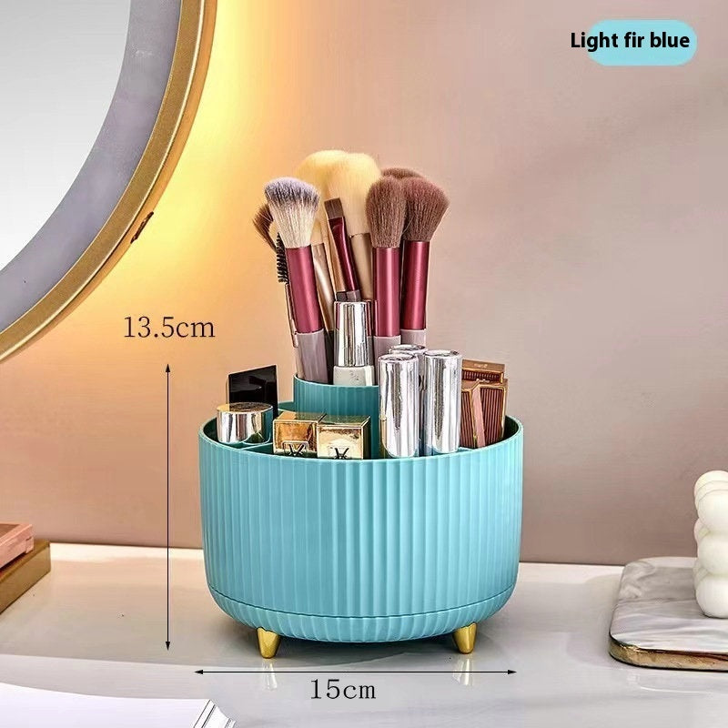 360° Rotating Makeup Brush Organizer