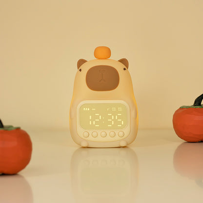 Capybara Rechargeable Night Light Alarm Clock