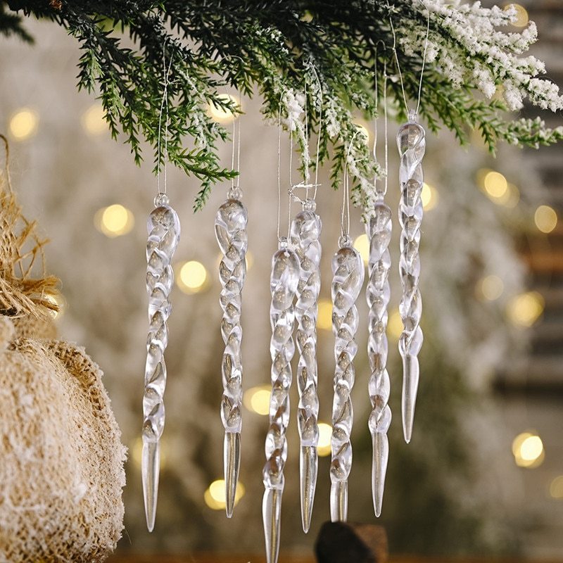 Faux Icicle Ornaments