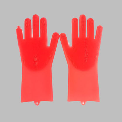 Silicone Dishwashing and Pet Grooming Gloves