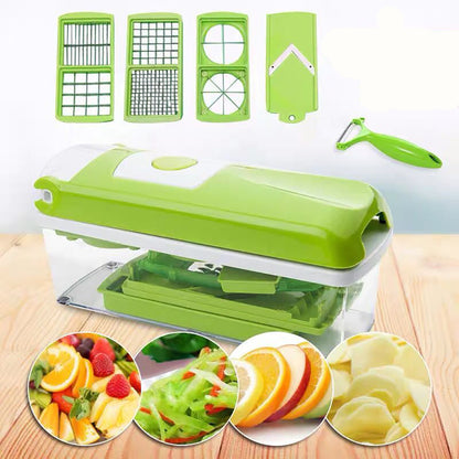 12-PC Multifunctional Vegetable Chopper & Slicer Set