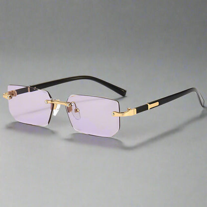 Square Rimless Vintage Sunglasses