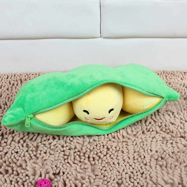 Pea Pod Plush Pillow - 25cm