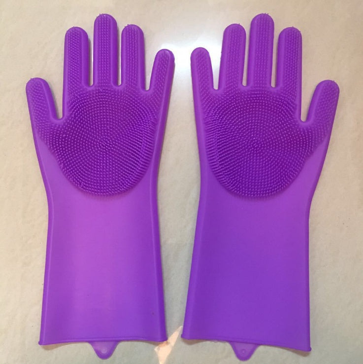 Silicone Dishwashing and Pet Grooming Gloves