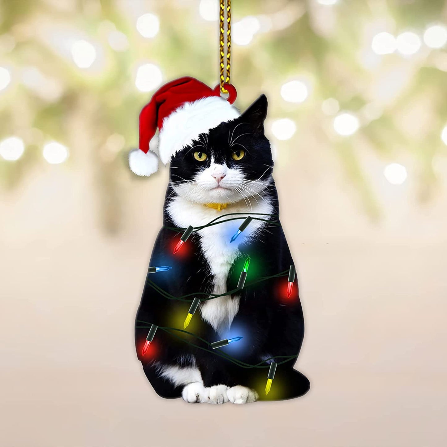 Black Cat Christmas Ornaments