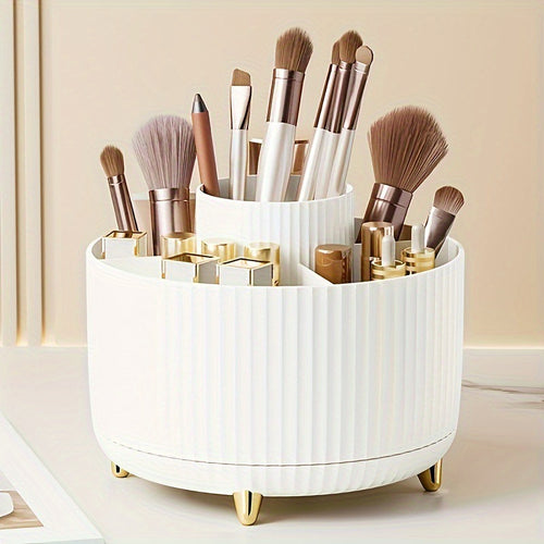 360° Rotating Makeup Brush Organizer