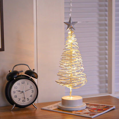 LED Spiral Christmas Tree Table Lamp