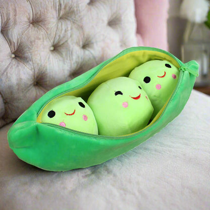 Pea Pod Plush Pillow - 25cm