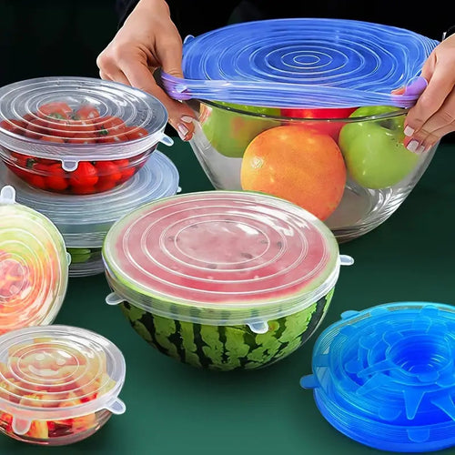 Reusable Silicone Stretch Lids – 6-Piece Set