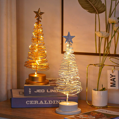 LED Spiral Christmas Tree Table Lamp