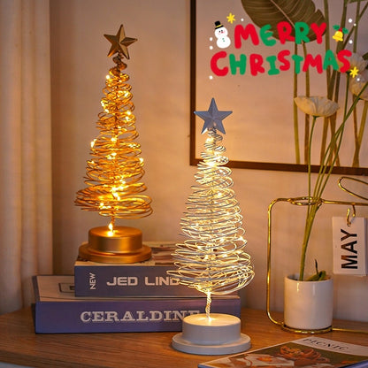 LED Spiral Christmas Tree Table Lamp