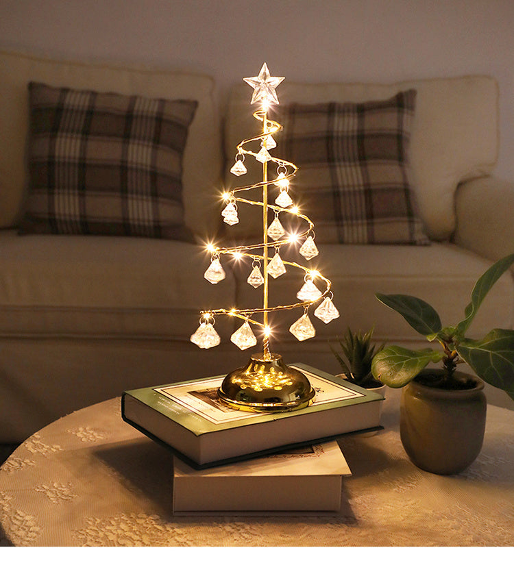 Christmas Tree Crystal LED Lamp