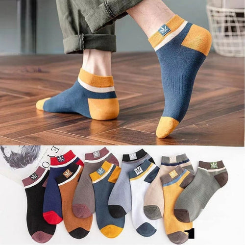 Color Matching Ankle Athletic Socks (10 pairs)