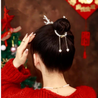 Christmas Deer Antler Hair Clip for Women