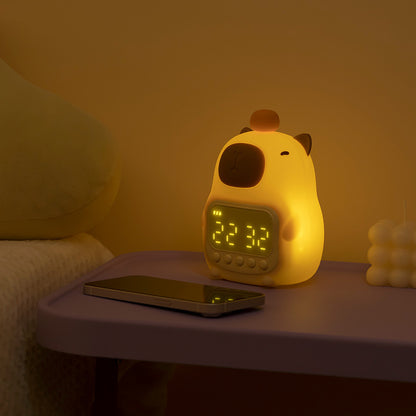 Capybara Rechargeable Night Light Alarm Clock