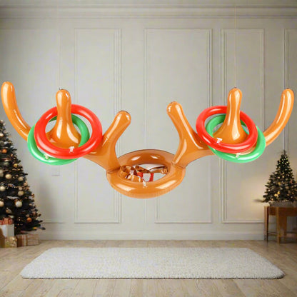 Inflatable Reindeer Antler Ring Toss Game