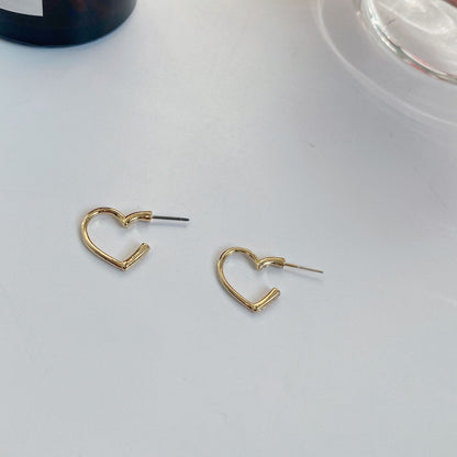 Chic Heart-Shaped Stud Earrings