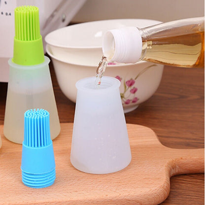 Silicone Oil Bottle with Brush