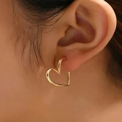 Chic Heart-Shaped Stud Earrings