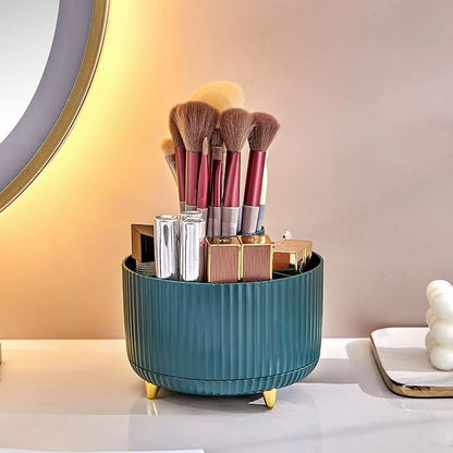 360° Rotating Makeup Brush Organizer