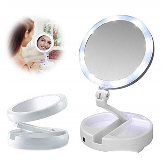 LED Foldable Vanity Mirror