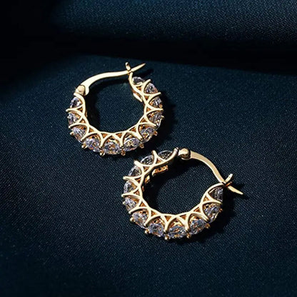 Zirconia Hoop Earrings