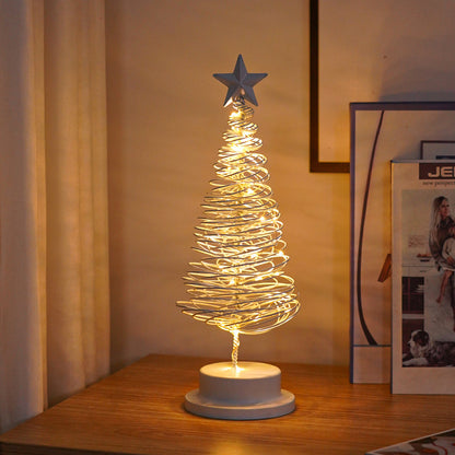 LED Spiral Christmas Tree Table Lamp