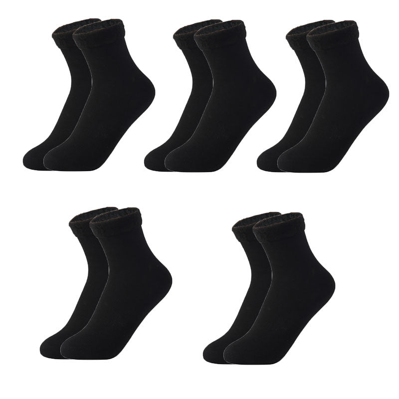 Women's Plush Thermal Mid Tube Socks (5 Pairs)