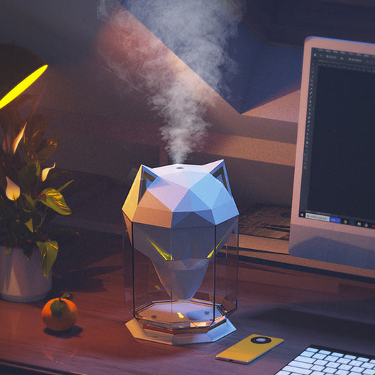 LED Wolf Head Desktop Air Humidifier