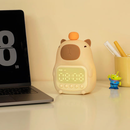 Capybara Rechargeable Night Light Alarm Clock