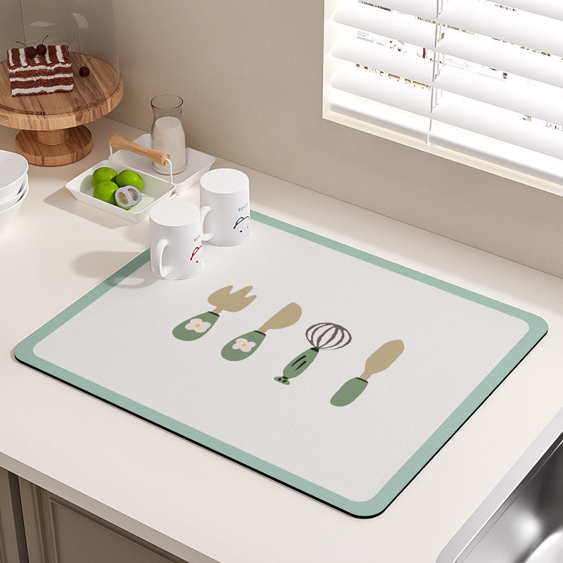 Heat-Resistant Non-Slip Kitchen Drainer Mat