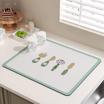 Heat-Resistant Non-Slip Kitchen Drainer Mat