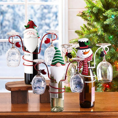 Christmas Wine Bottle & Glass Holder