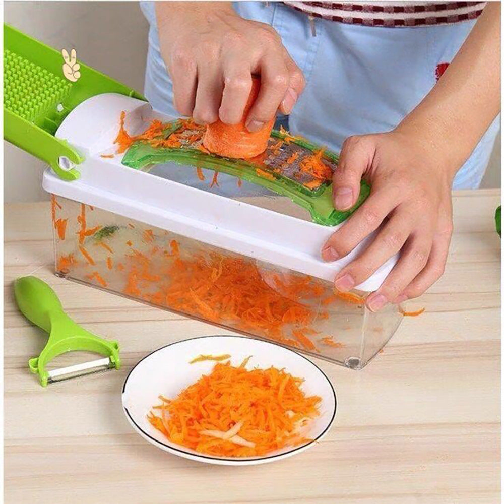 12-PC Multifunctional Vegetable Chopper & Slicer Set