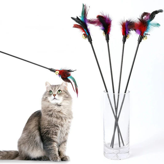 Feather Cat Toy Teaser Stick