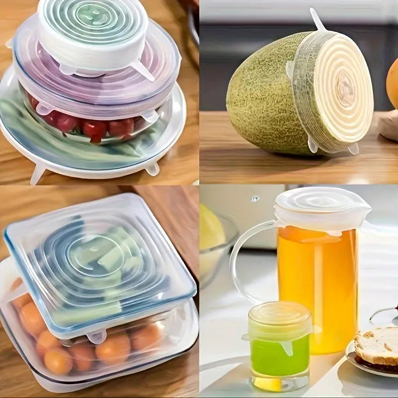 Reusable Silicone Stretch Lids – 6-Piece Set