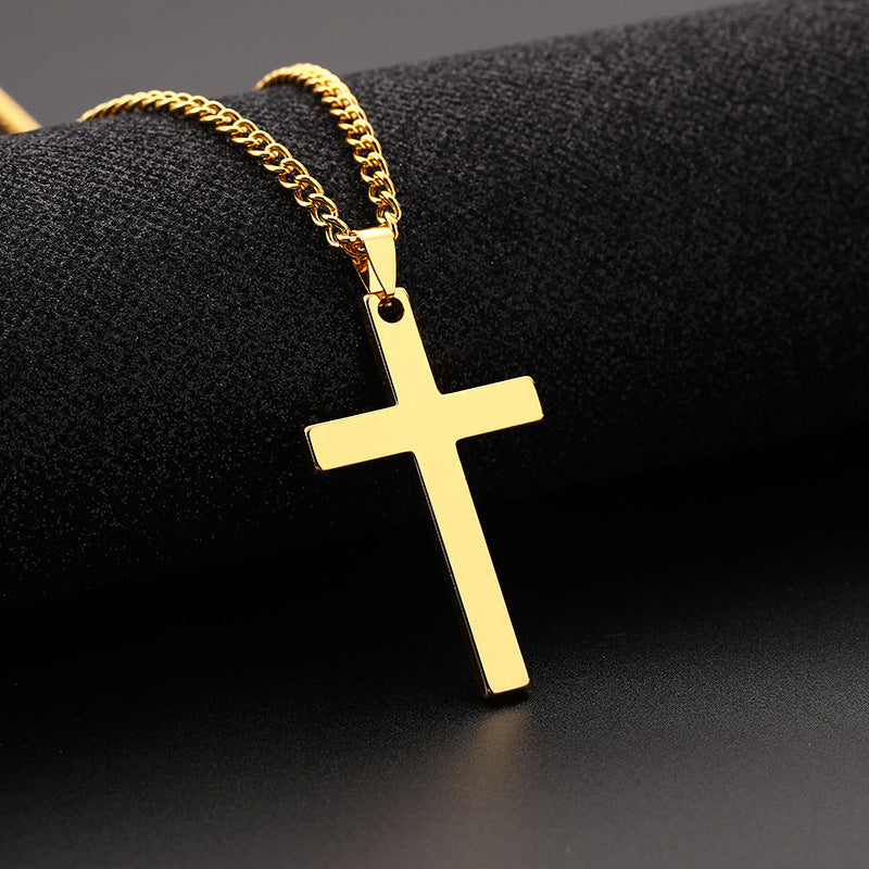 Men's Stainless Steel Cross Pendant Necklace